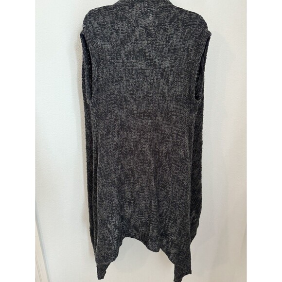 Mossimo Supply Co Black Open Front Sleeveless Vest Fringe Womens M Festival Boho - Picture 3 of 6